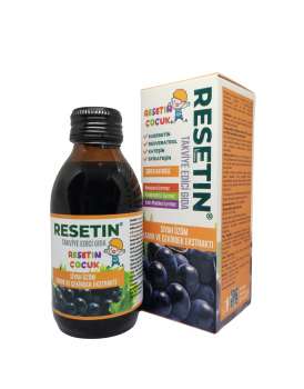 Resetin Çocuk 125 ML Siyah Üzüm Kabuk ve Çekirdek Ekstraktı Takviye Edici Gıda