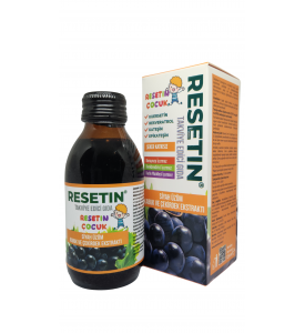 Resetin Çocuk 125 ML Siyah Üzüm Kabuk ve Çekirdek Ekstraktı Takviye Edici Gıda Resetin Çocuk 125 ML Siyah Üzüm Kabuk ve Çekirdek Ekstraktı Takviye Edici Gıda
